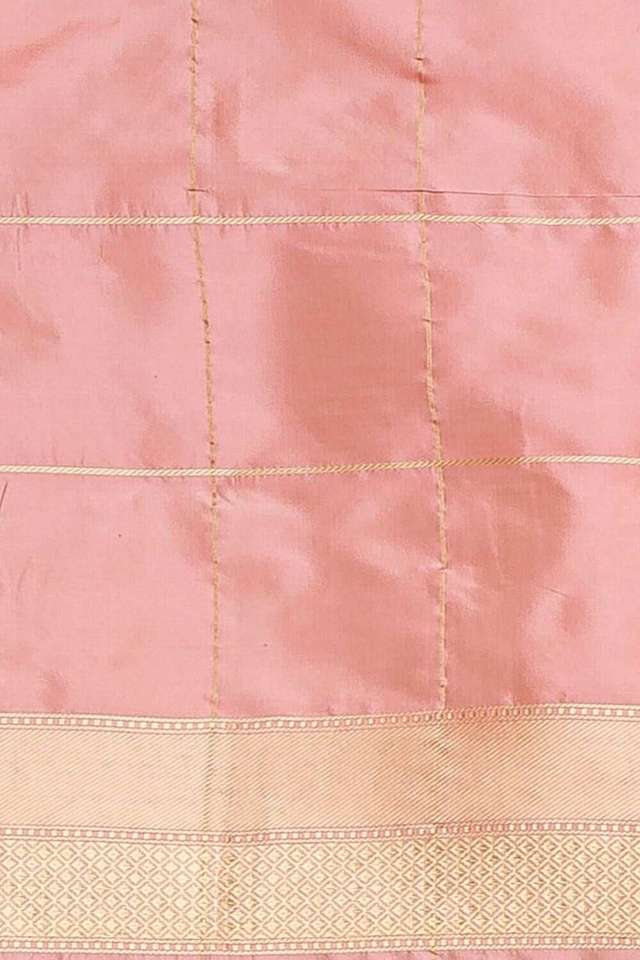 Light Pink Pure Banarasi Silk Sarees thumbnail image number null