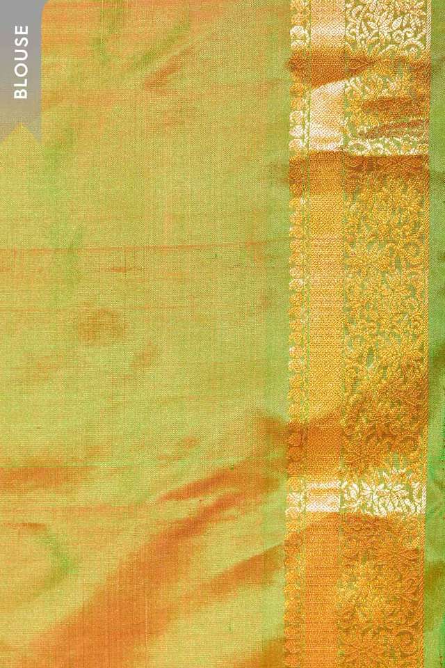 Orange Woven Pure Soft Silk Saree thumbnail image number null