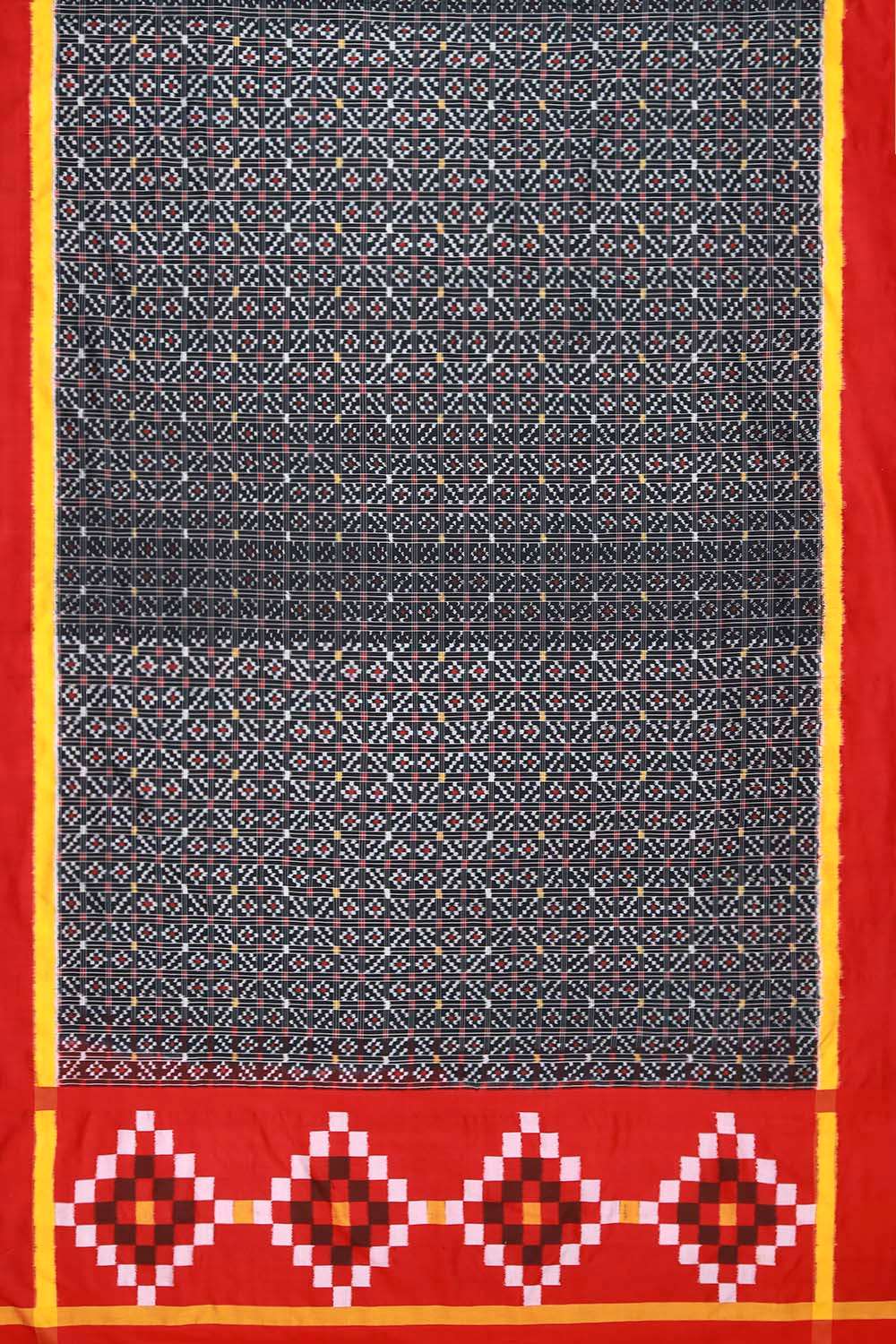 Black Pochampalli Pure Silk Ikat Saree image number null