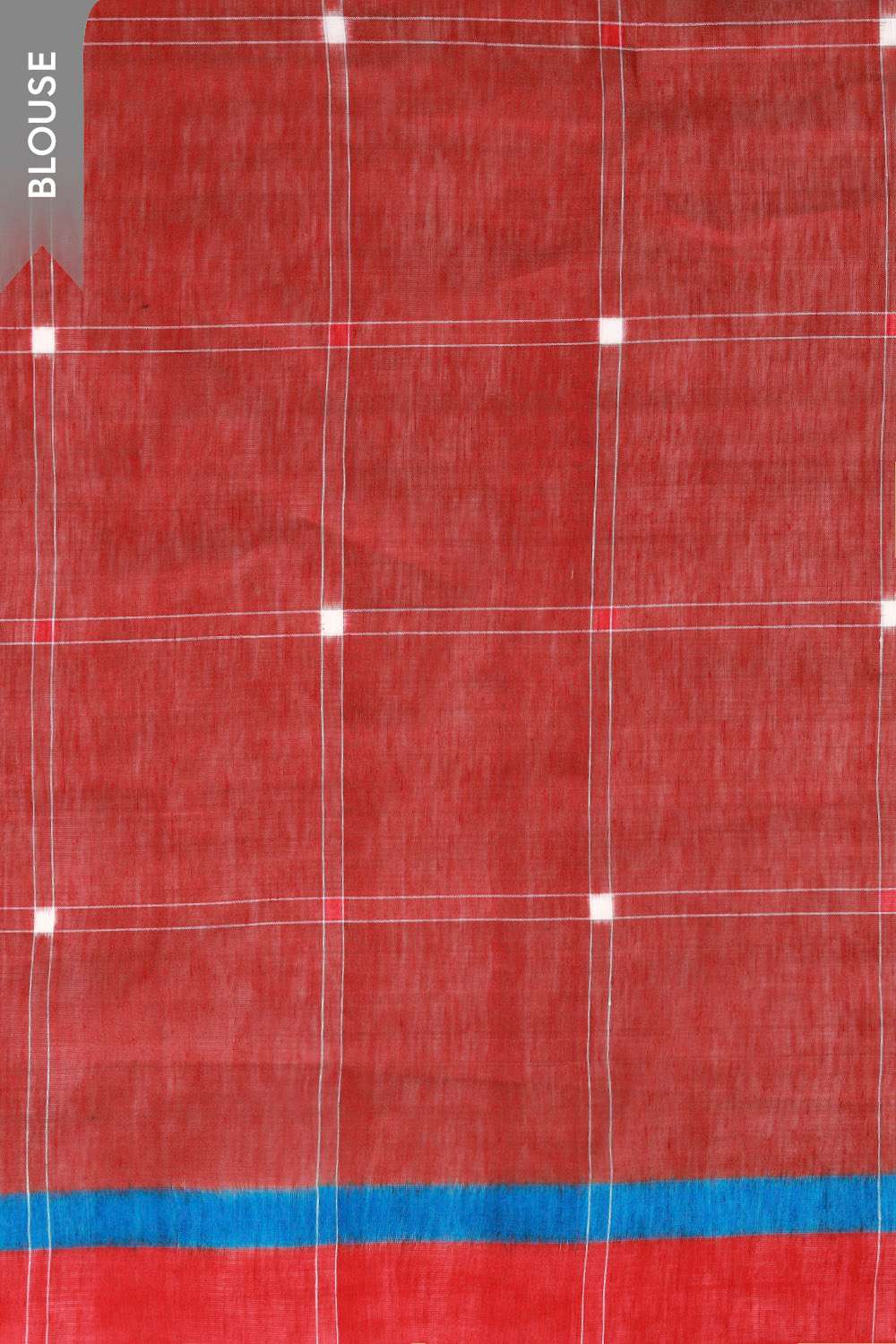 Dark Red Pochampalli Pure Silk Linen Ikat Saree image number null