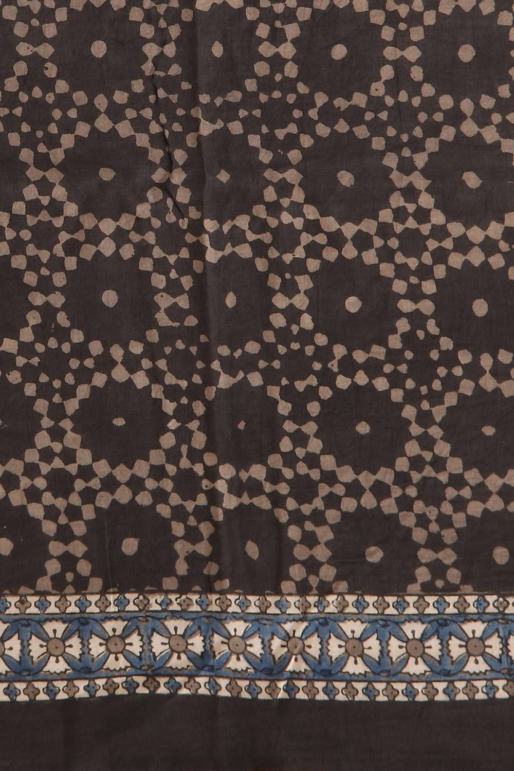 Grey Pure Cotton Ajrakh Printed Saree image number null