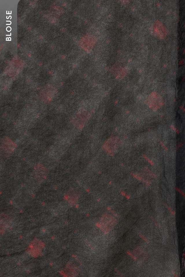 Black Rajasthan Pure Silk Georgette Tie & Dye Leheriya Saree thumbnail image number null
