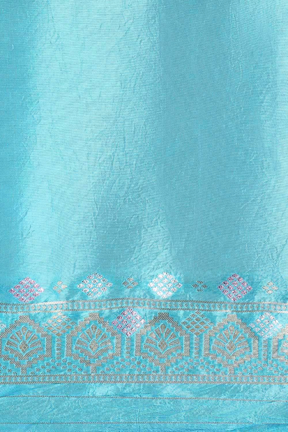 Blue Luxe Woven Saree image number null