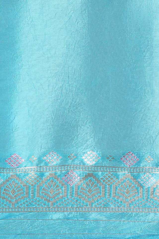 Blue Luxe Woven Saree thumbnail image number null