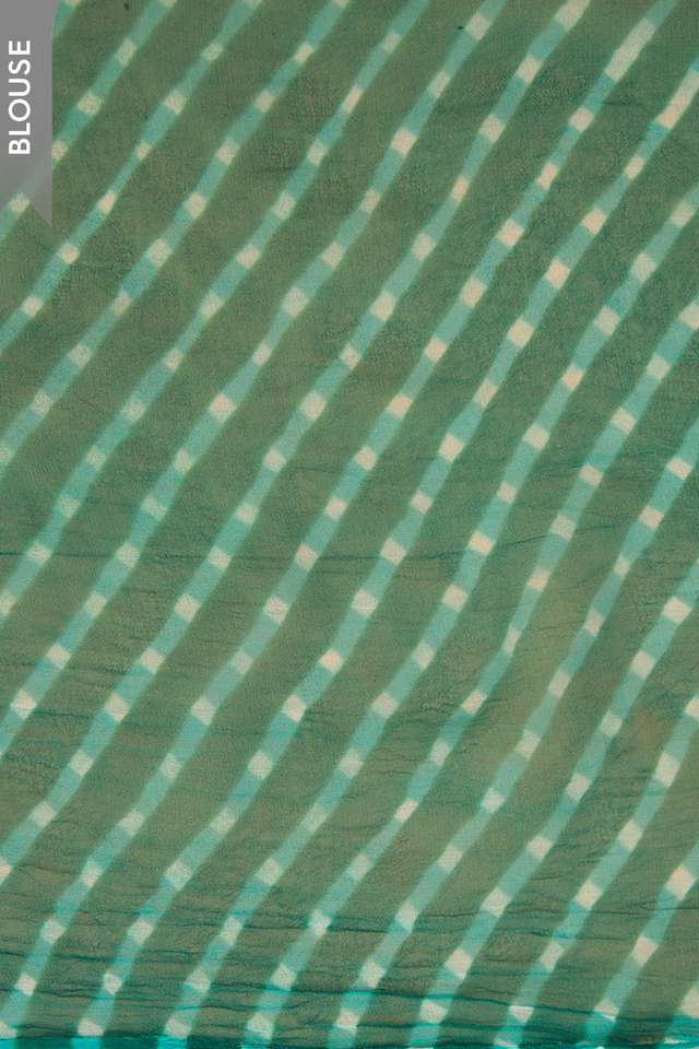 Green Pure Silk Georgette Tie And Dye-Lehariya Saree thumbnail image number null