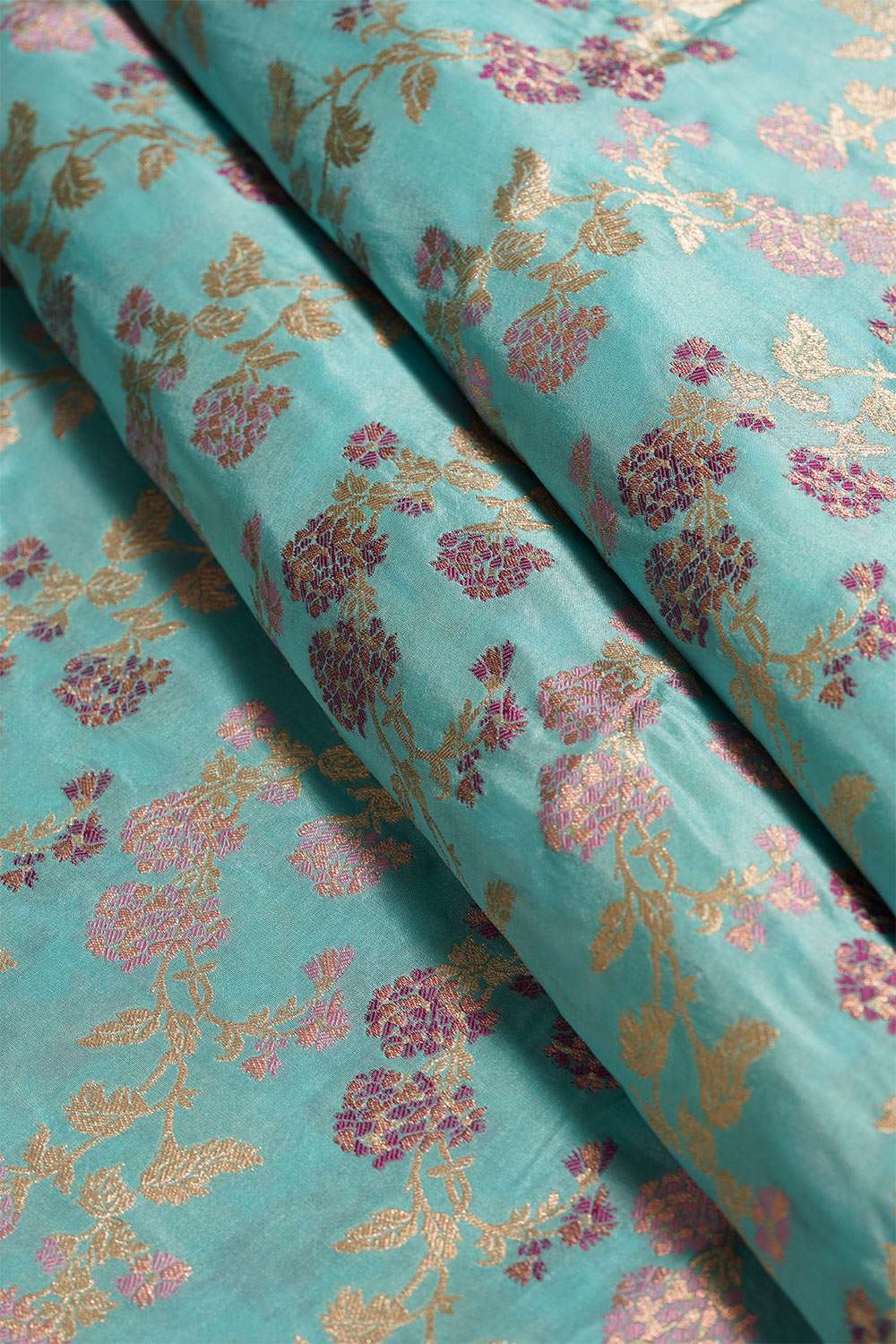 Light Blue Pure Silk Cutwork Banarasi Saree image number null