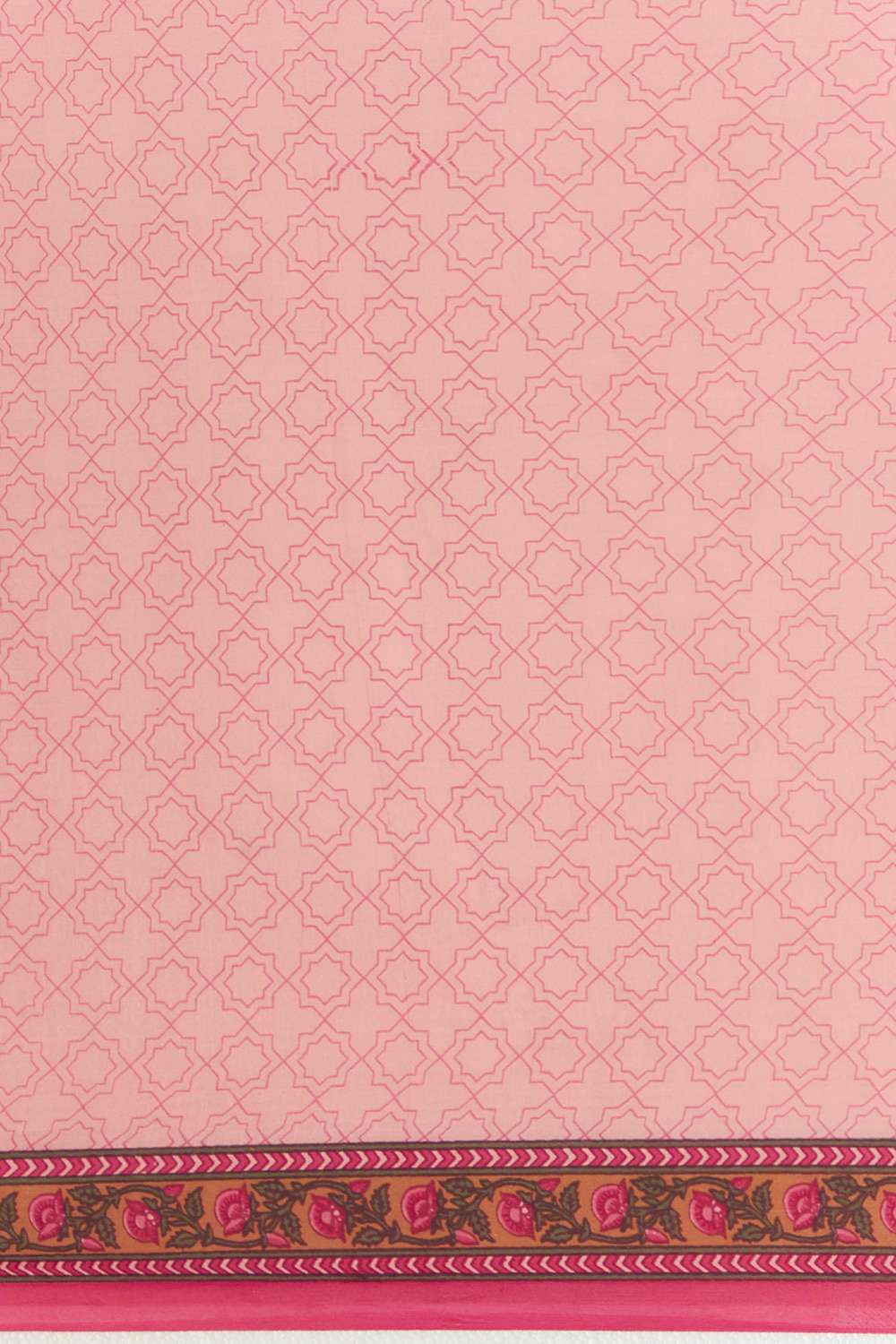 Pink Viscose Organza Printed Saree image number null