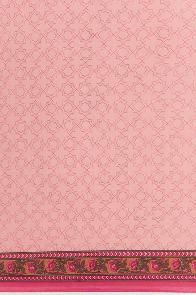 Pink Viscose Organza Printed Saree thumbnail image number null