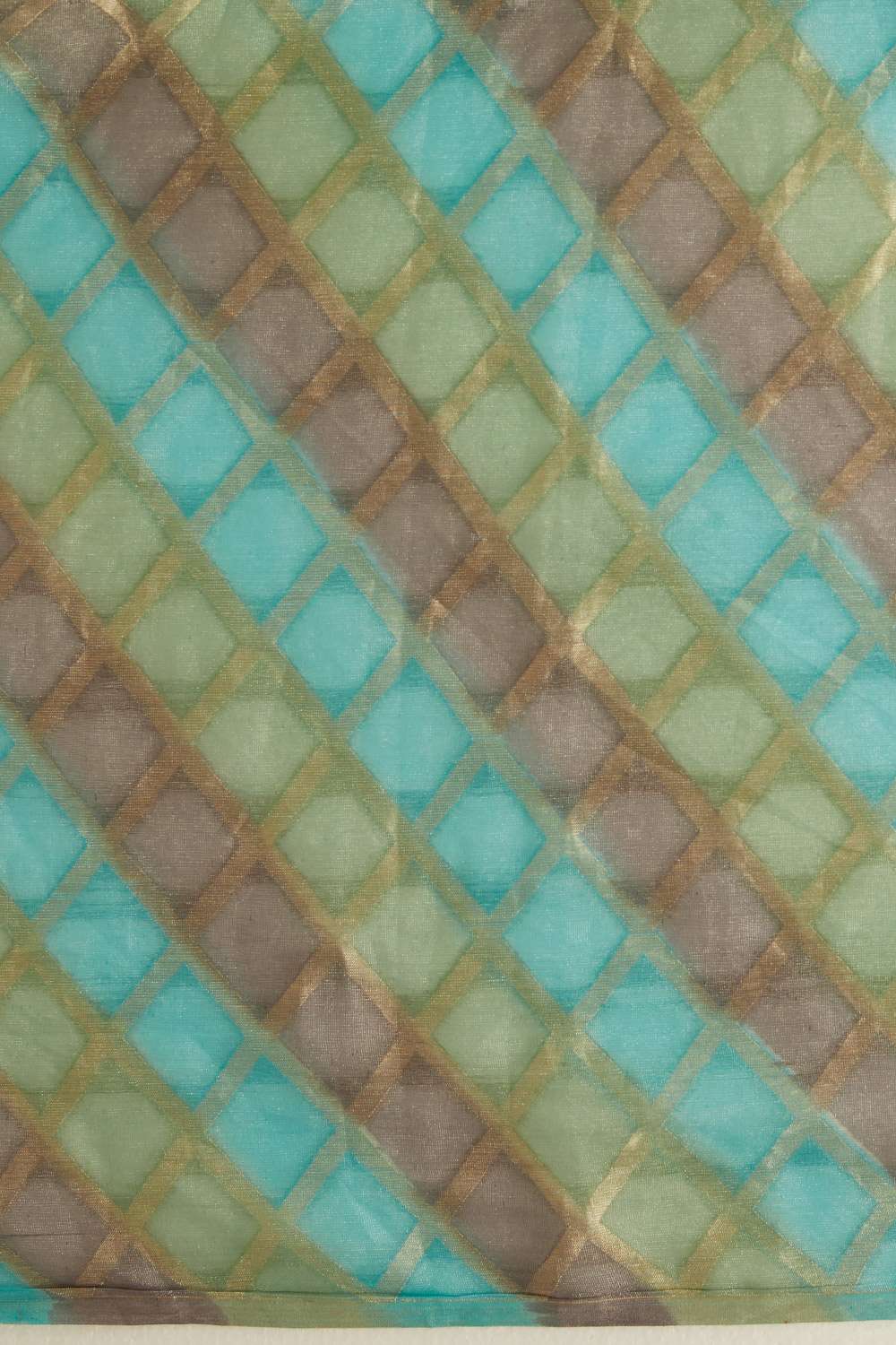 Blue Pure Georgette Tissue Woven Saree image number null