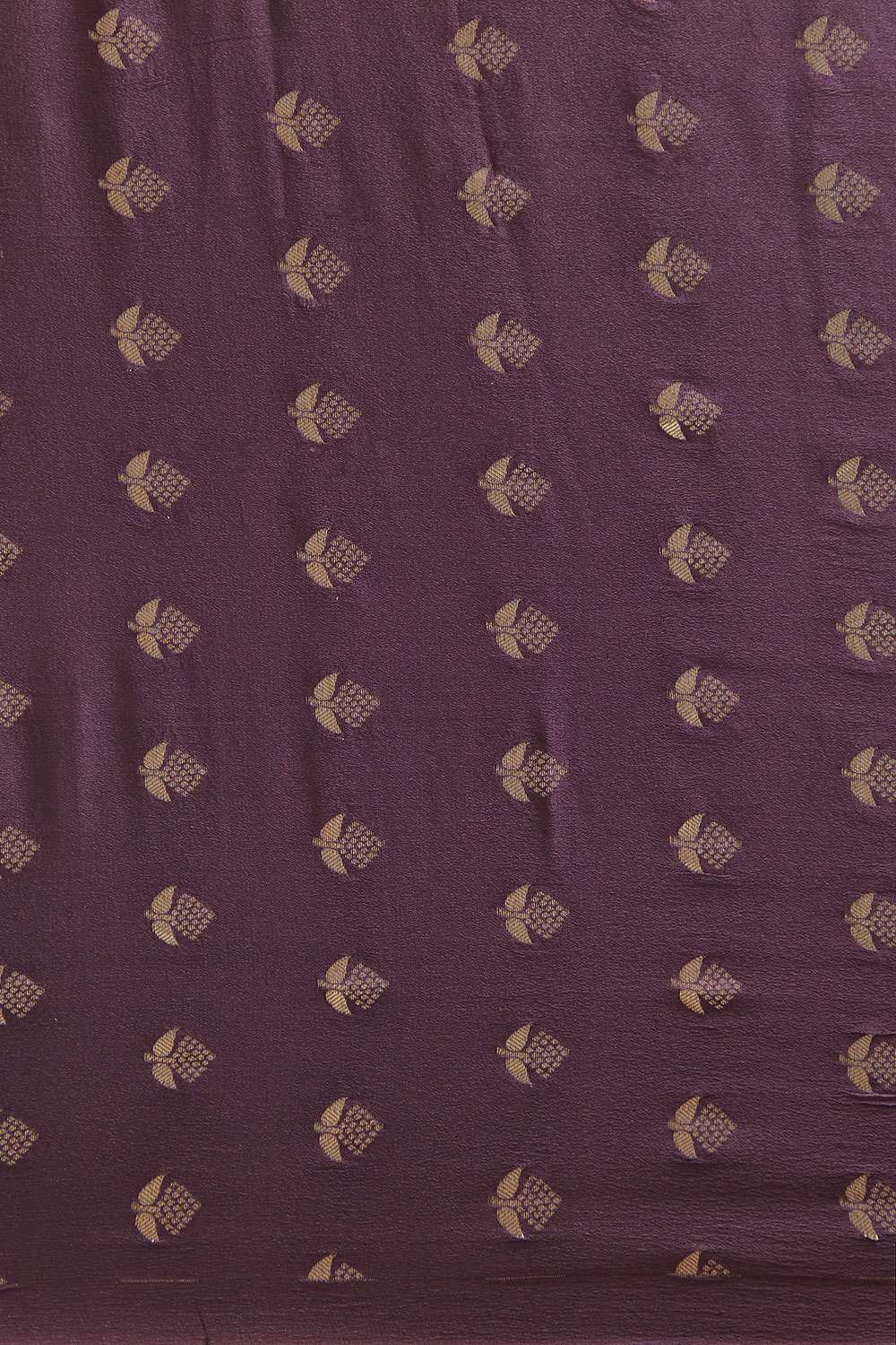 Dark Yellow Pure Georgette Woven Saree image number null