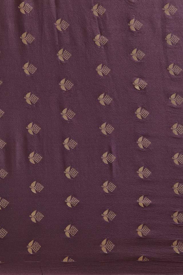 Dark Yellow Pure Georgette Woven Saree thumbnail image number null