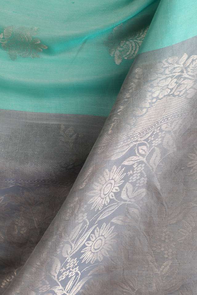 Light Green Woven South Silk Tencel Saree thumbnail image number null