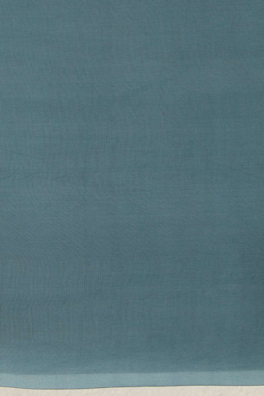 Blue Viscose Organza Digital Printed Saree image number null