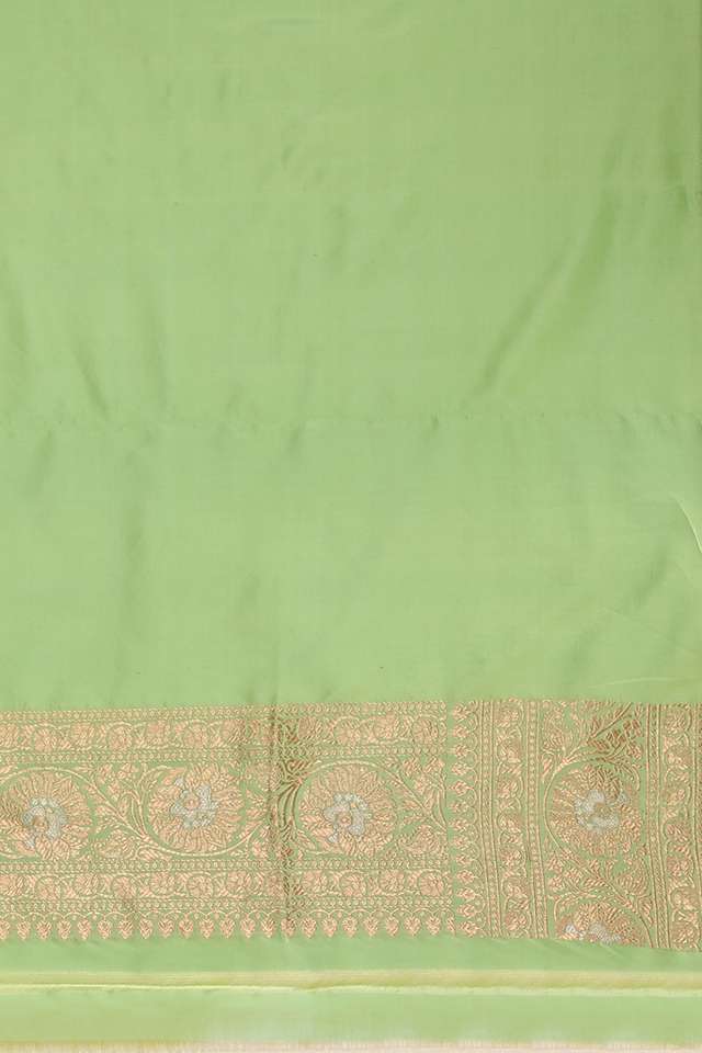 Green Pure Silk Woven Banarasi Saree thumbnail image number null