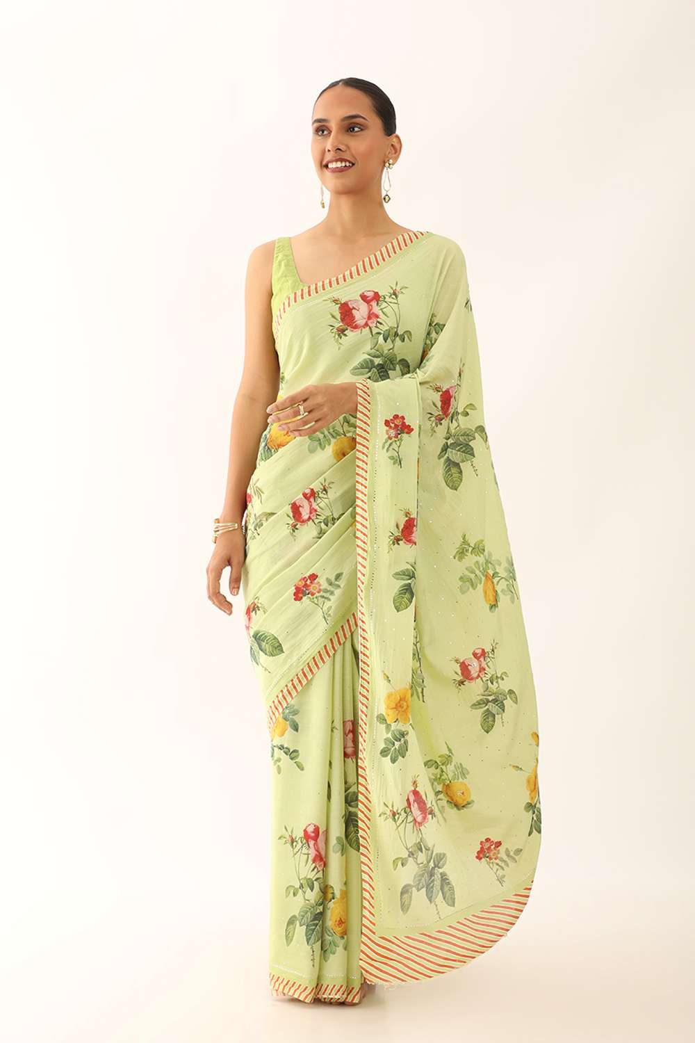 Light Green Bhagalpur Pure Tussar Cotton Screen Printed Saree image number null