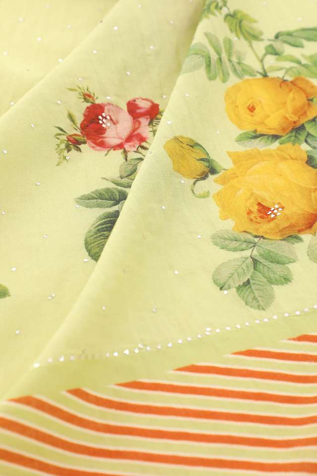 Light Green Bhagalpur Pure Tussar Cotton Screen Printed Saree thumbnail image number null