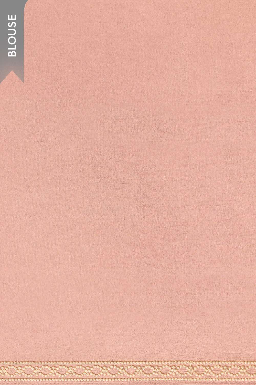 Light Pink Banarasi Viscose Organza Embroidered Saree image number null