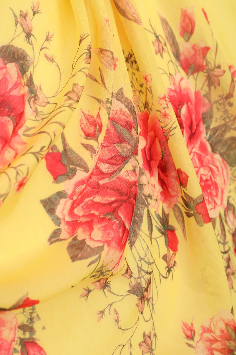 Yellow Pure Silk Cotton Embroidery Saree image number null
