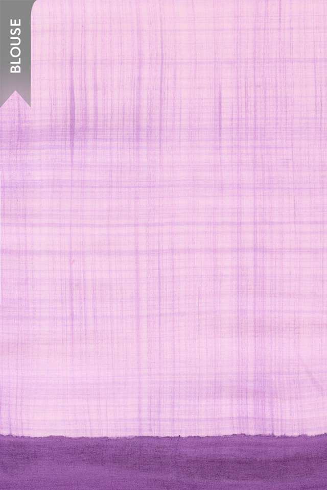 Light Violet Pure Cotton Mulmul Block Printed Bengal Saree thumbnail image number null