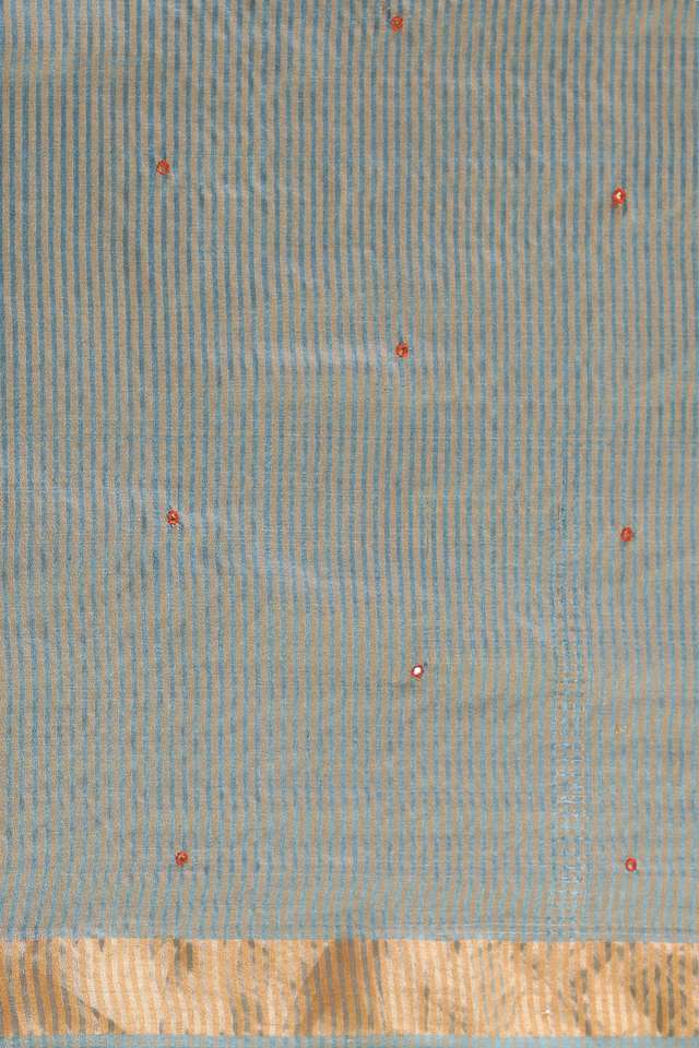 Blue Printed Pure Tussar Silk Saree thumbnail image number null