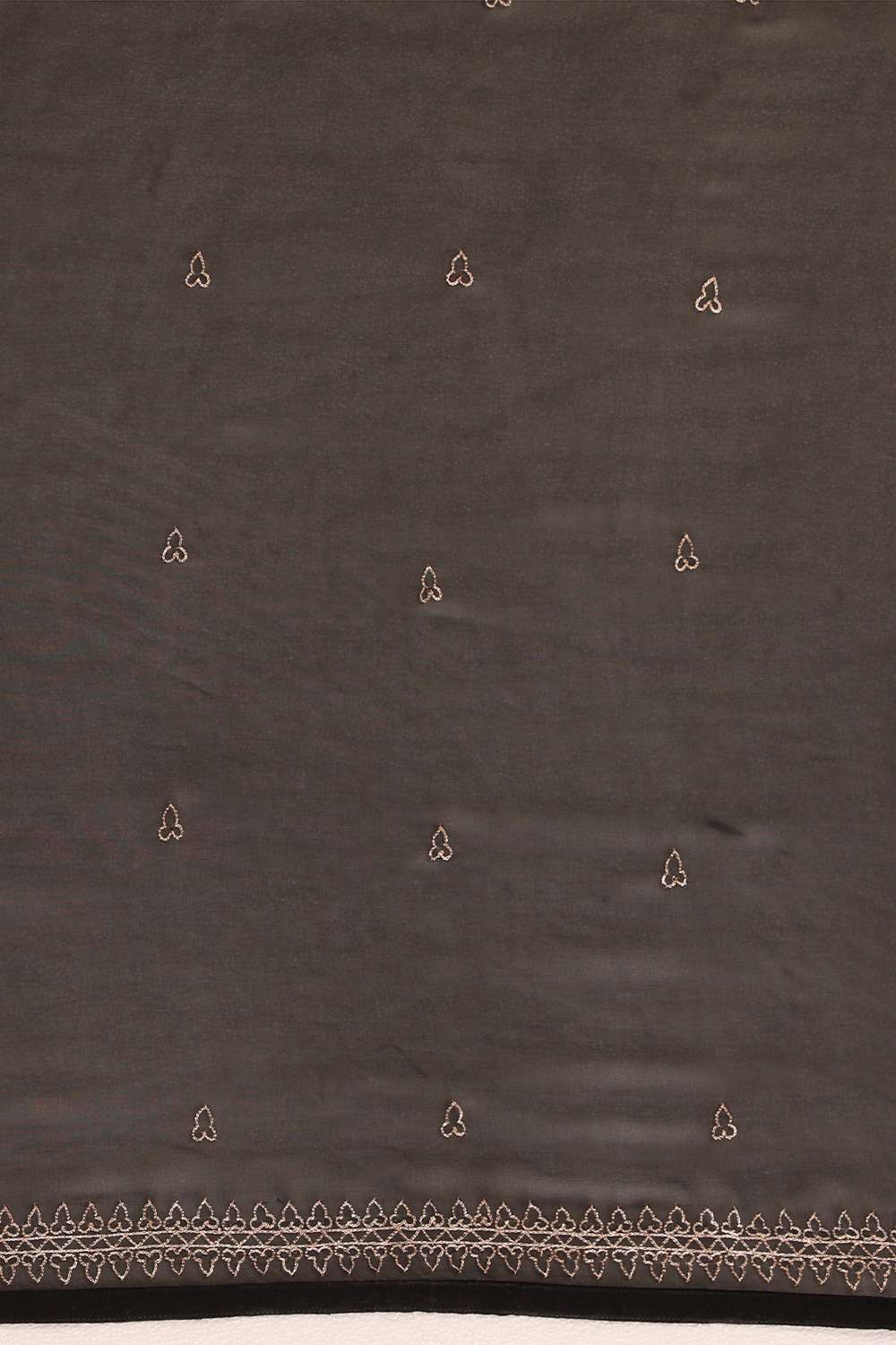Black Bengal Viscose Georgette Aari Embroidery Saree image number null