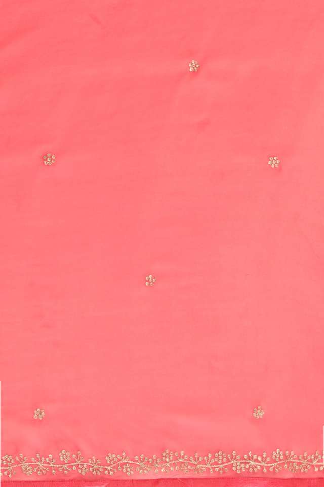 Pink Bengal Viscose Georgette Aari Embroidery Saree thumbnail image number null