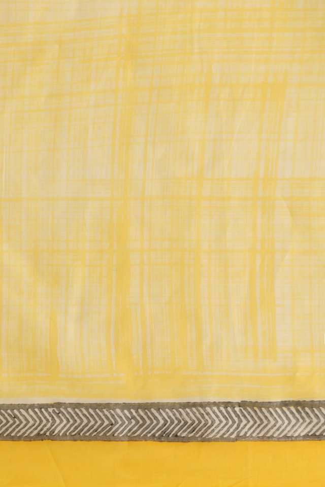 Blue Craft Pure Cotton Block Printed Saree thumbnail image number null
