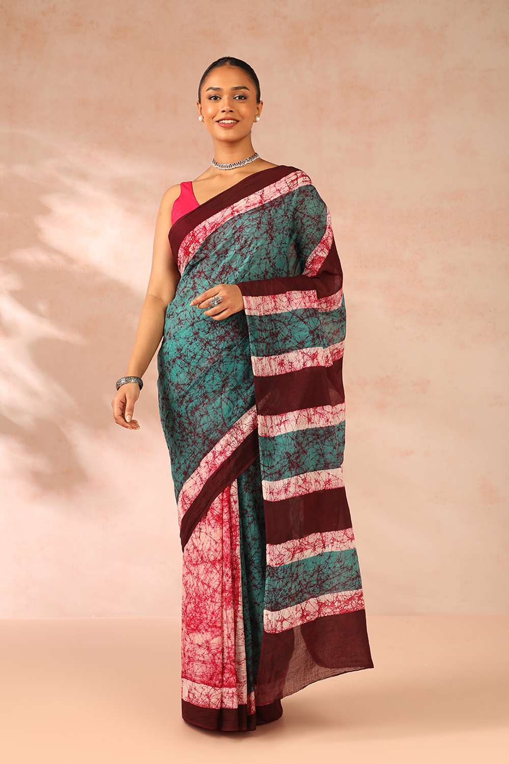 Green Ujjain Pure Cotton Printed Saree image number null