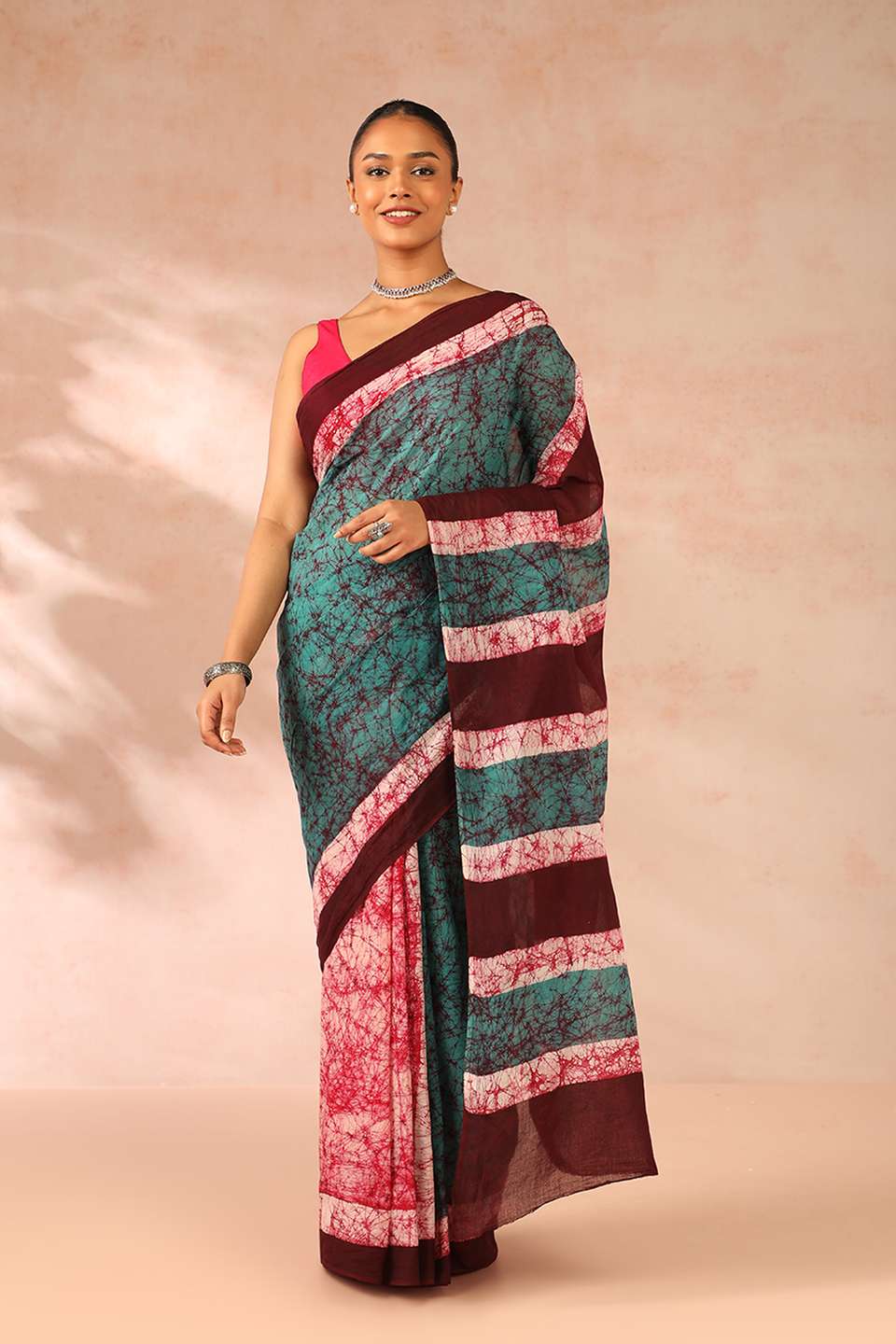 Green Ujjain Pure Cotton Printed Saree