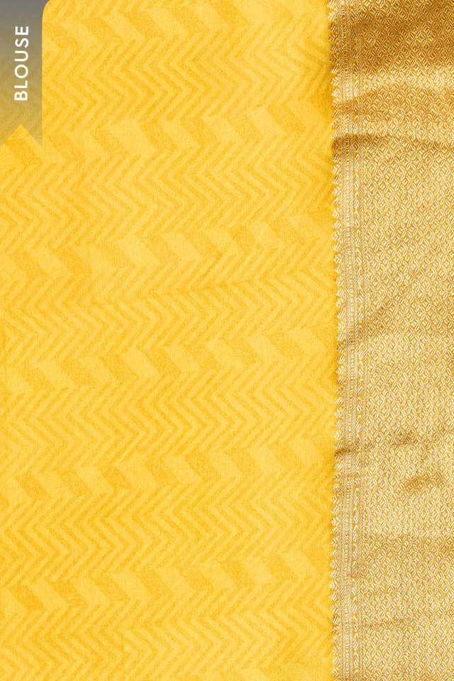 Yellow Woven Pure Silk Crepe Saree thumbnail image number null