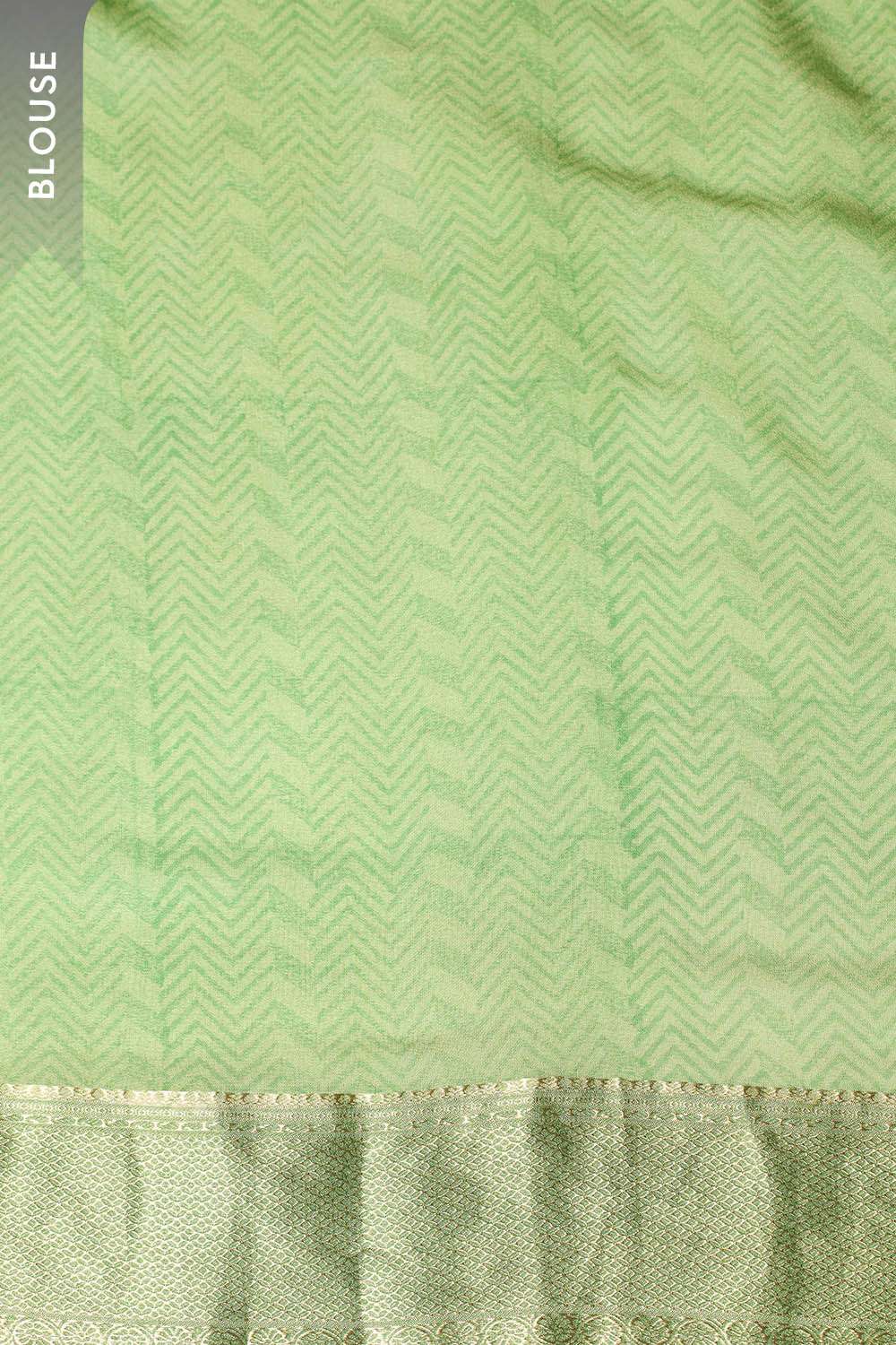 Green Woven Pure Silk Crepe Saree image number null