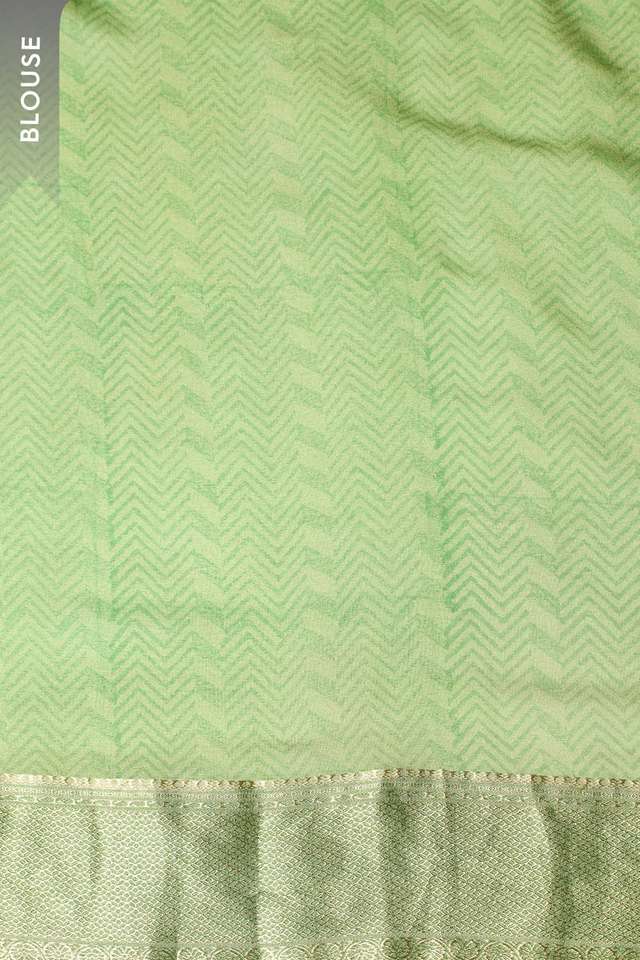 Green Woven Pure Silk Crepe Saree thumbnail image number null