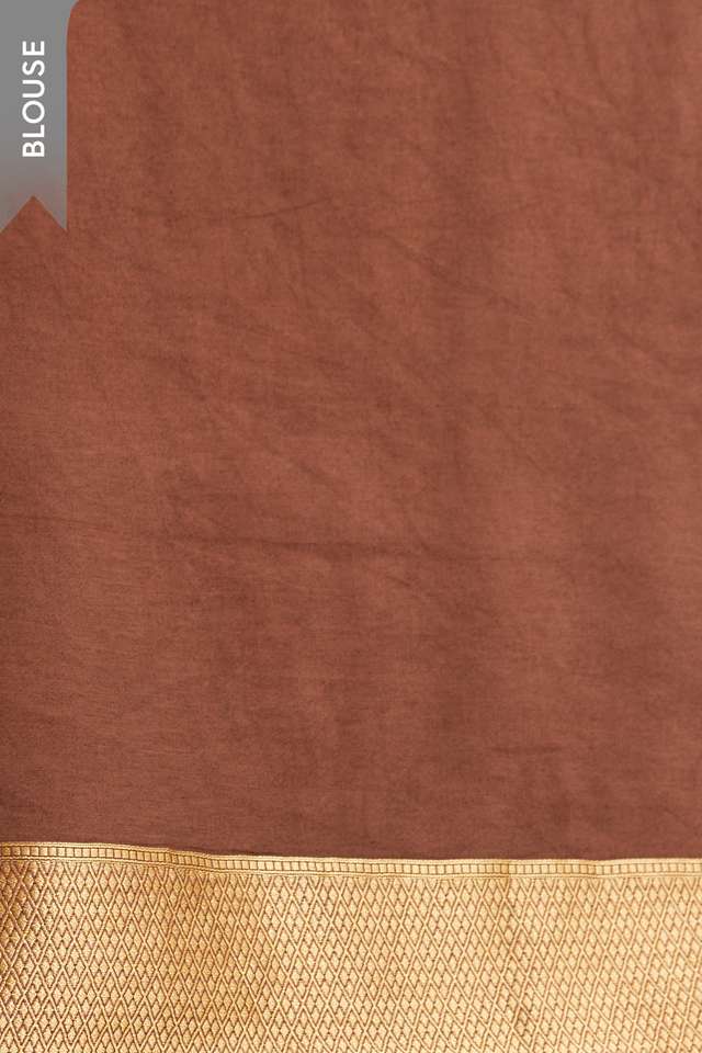 Brown Woven Viscose Luxe Saree thumbnail image number null
