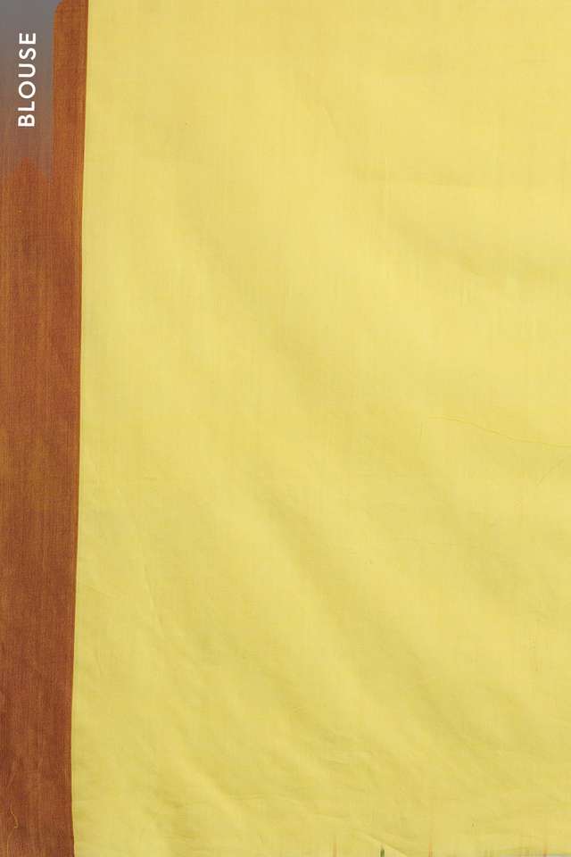 Yellow Pochampalli Pure Cotton Ikat Saree thumbnail image number null