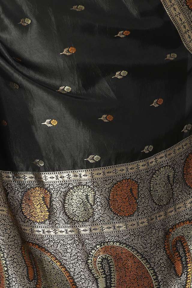 Dark Grey Pure Luxe Vegan Saree thumbnail image number null