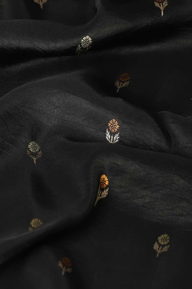 Dark Grey Pure Luxe Vegan Saree thumbnail image number null
