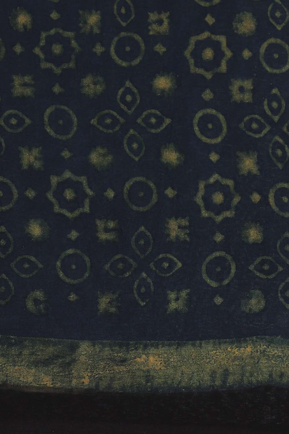 Blue Pure Cotton Ajrakh Printed Saree image number null