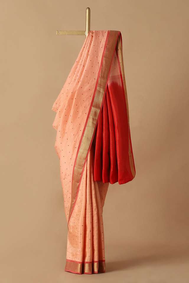 Pink Pure Silk Tencel South Saree image number