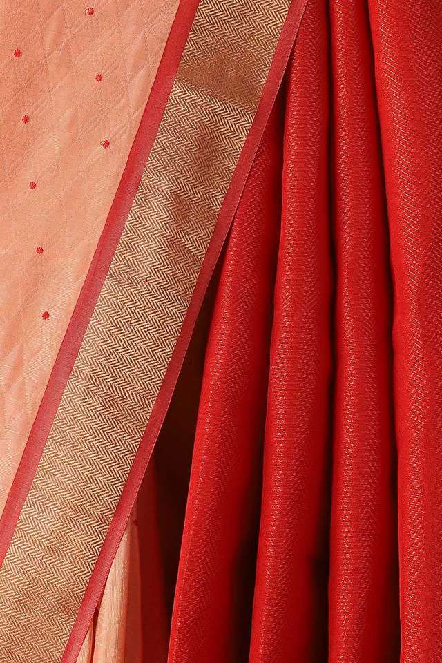 Pink Pure Silk Tencel South Saree thumbnail image number null