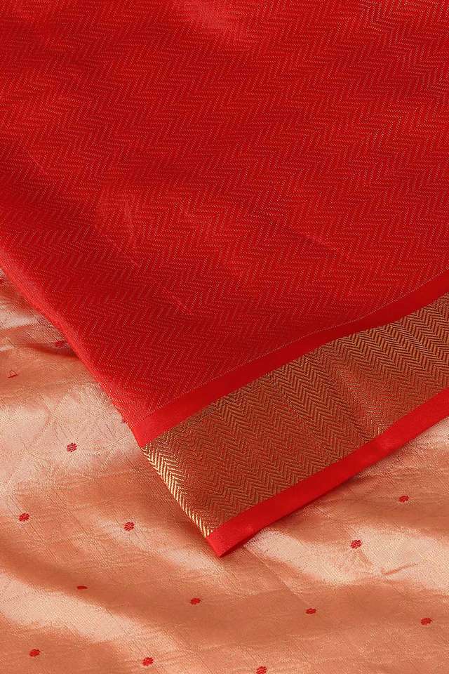 Pink Pure Silk Tencel South Saree thumbnail image number null
