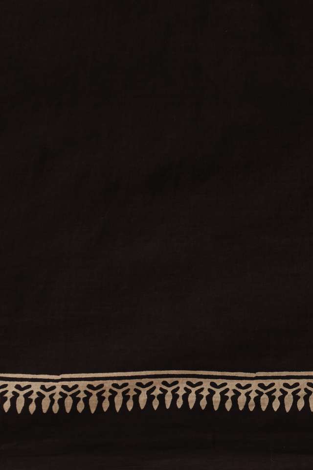 Black Cotton Ajrakh Saree thumbnail image number null