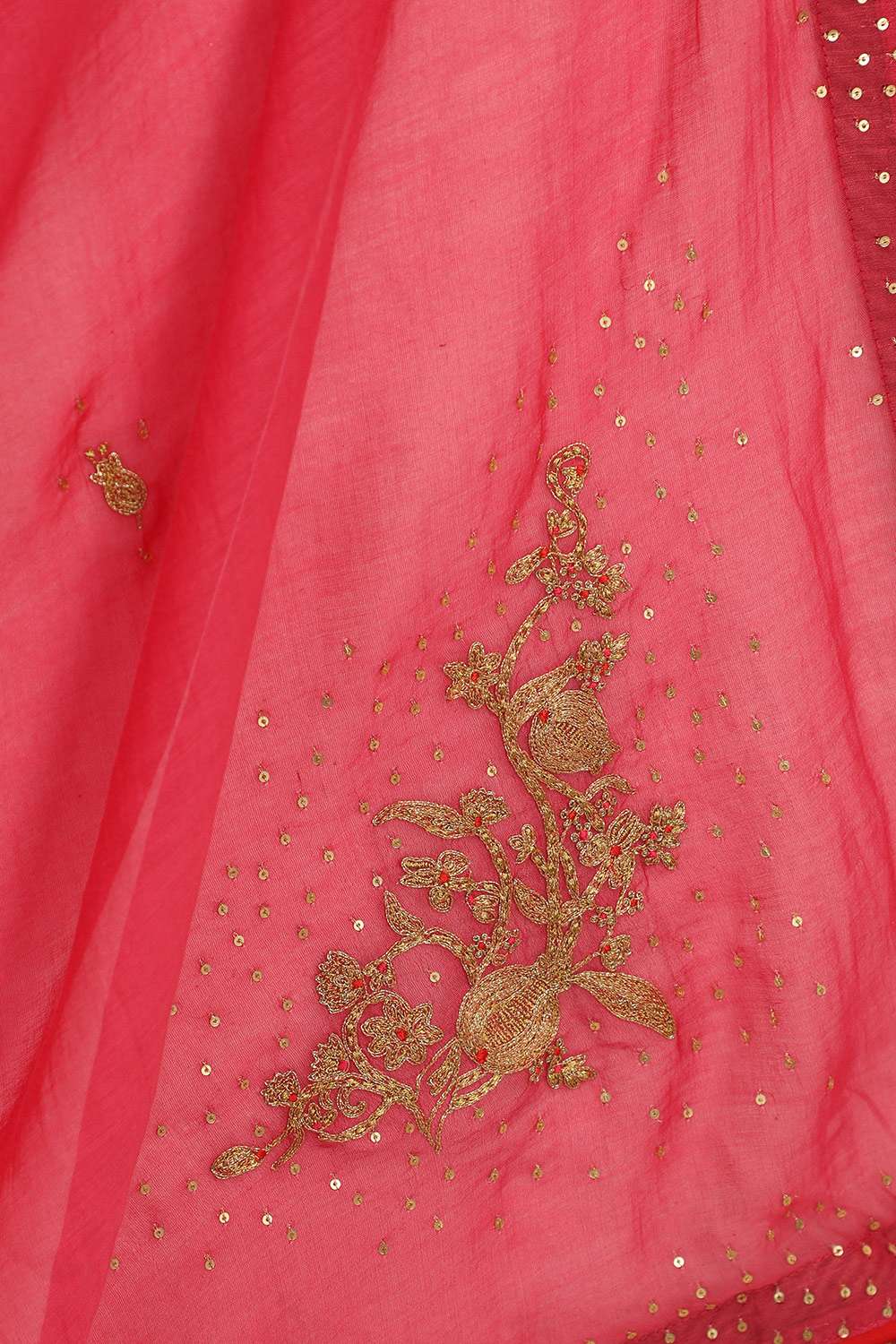 Multicoloured Pure Silk Cotton Embroidery Saree image number null