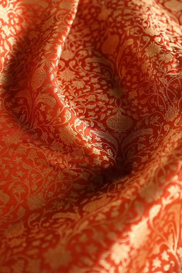 Red Banarasi Pure Silk Woven Saree thumbnail image number null