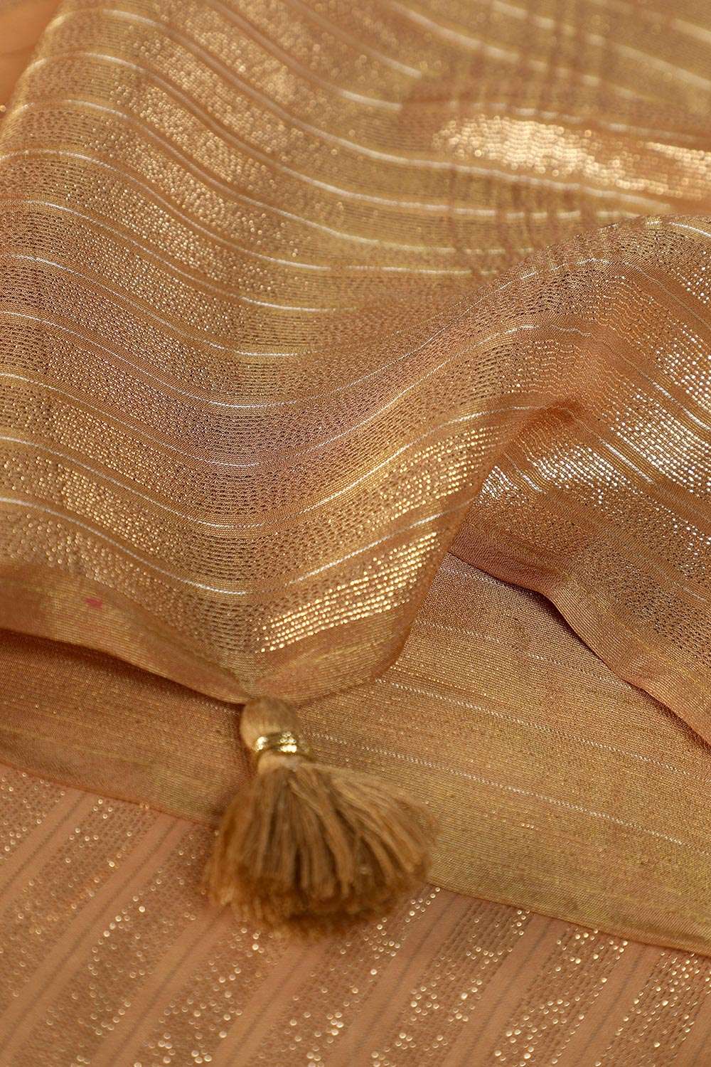 Brown Contemporary Viscose Tissue Woven Saree image number null