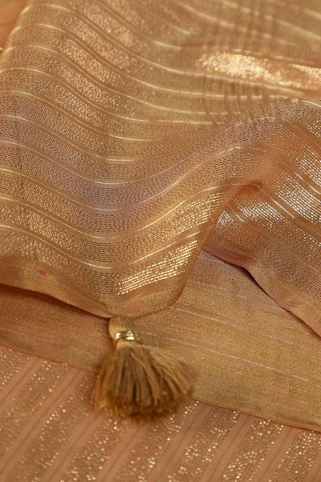 Brown Contemporary Viscose Tissue Woven Saree thumbnail image number null