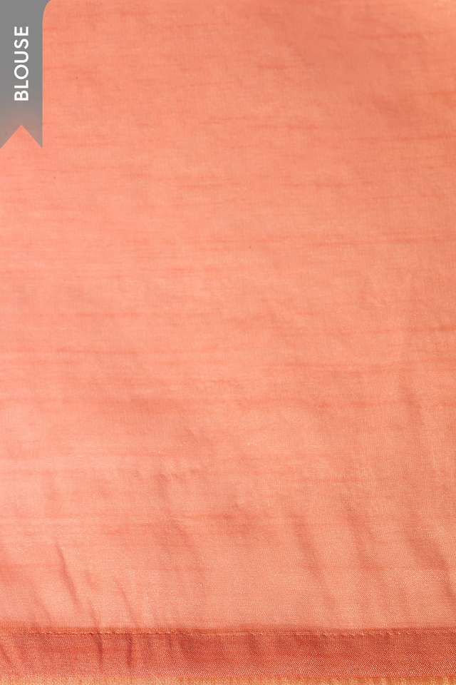 Orange Embroidered Viscose Tissue Saree thumbnail image number null
