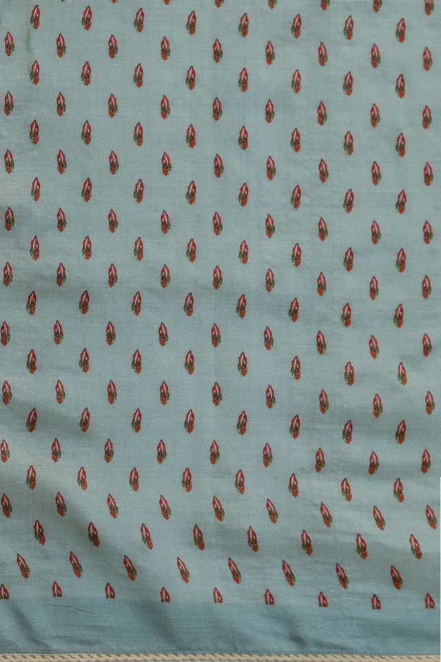Blue Printed Pure Tussar Silk Saree thumbnail image number null