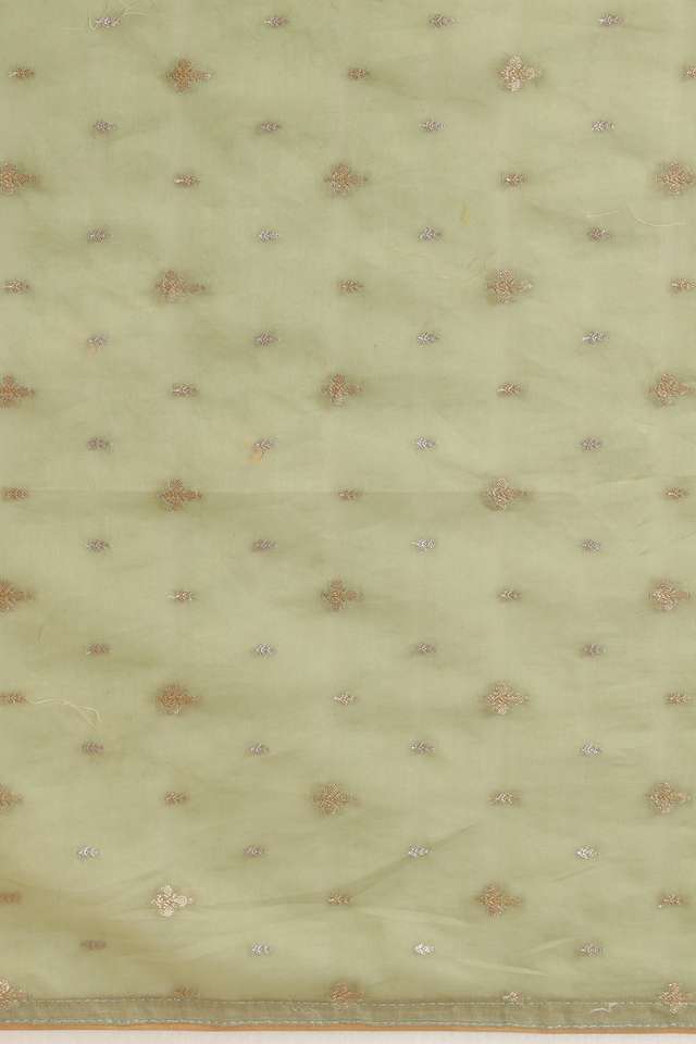 Pistachio Contemporary Pure Silk Organza Embroidery Saree thumbnail image number null
