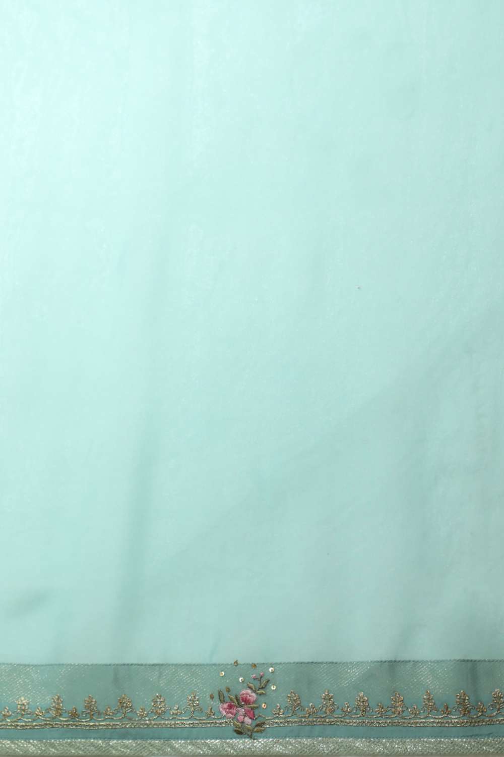 Turquoise Contemporary Viscose Embroidery Saree image number null
