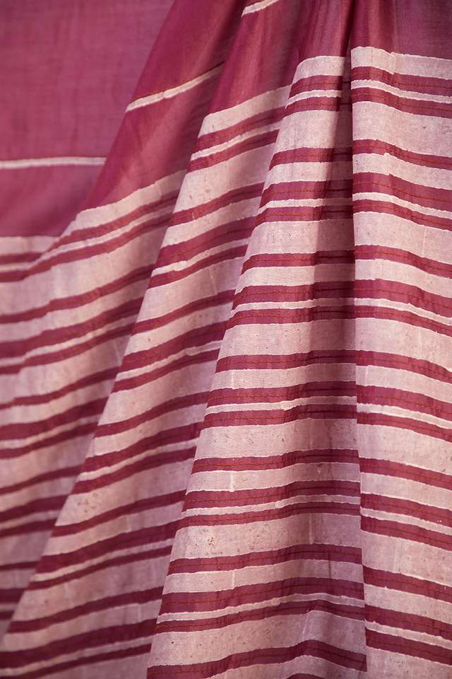 Violet Bengal Pure Silk Cotton Printed Embroidery Saree thumbnail image number null